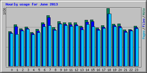 Hourly usage for June 2013